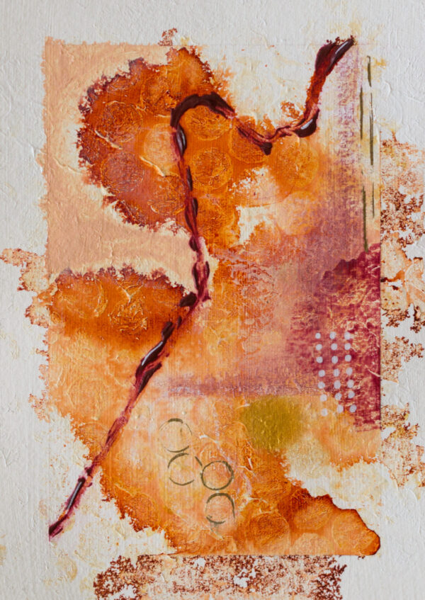 Peaches Original Acrylic Abstract Painting VI 1 scaled