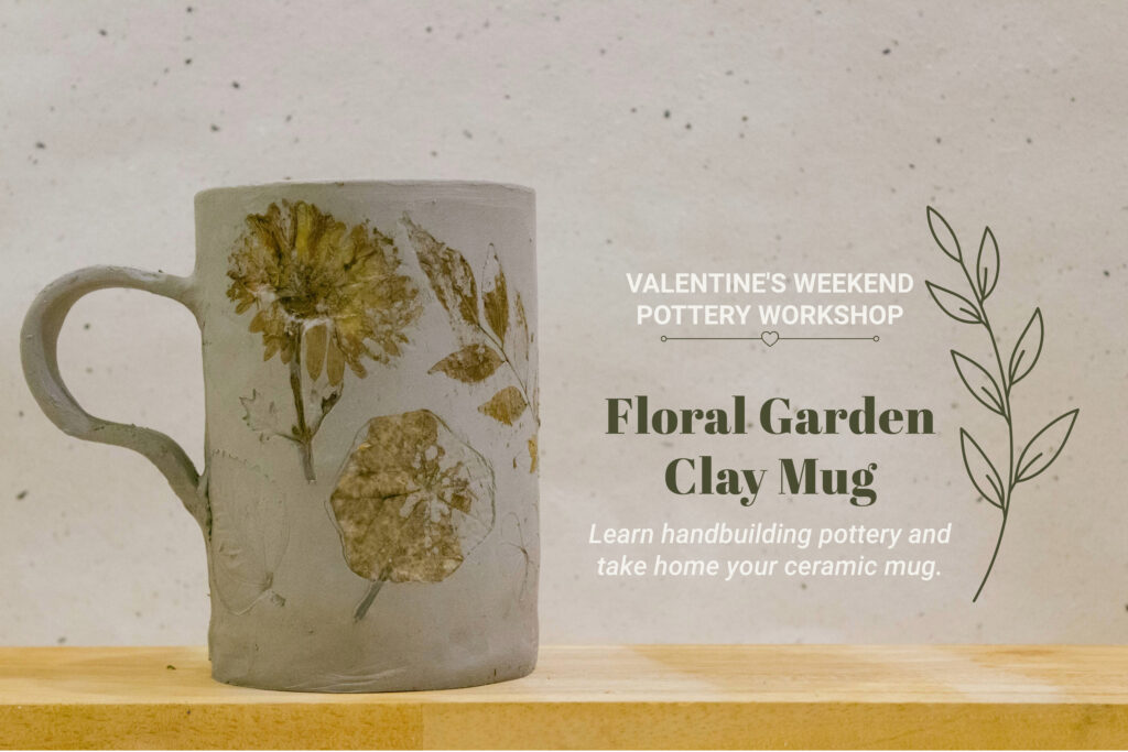 Floral Garden Ceramic Mug Delhi in person Art Workshop