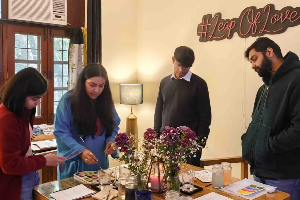 3 In person Watercolour Art Workshop in Delhi Teaching Watercolor Techniques